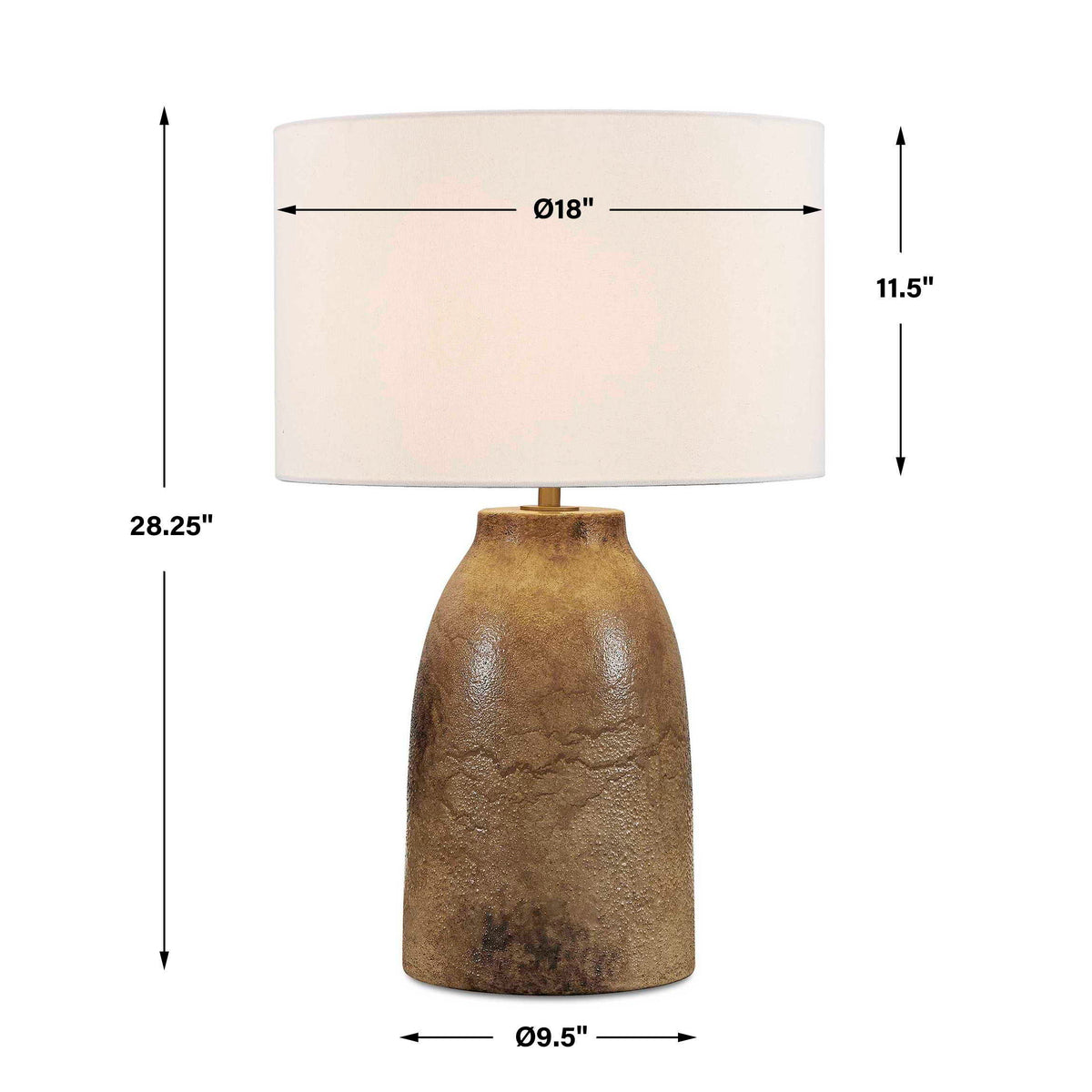 Harris Table Lamp Mottled Brown - Dark Brown by Uttermost - View 8