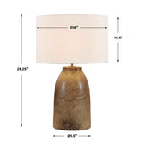 Harris Table Lamp Mottled Brown - Dark Brown by Uttermost - View 8