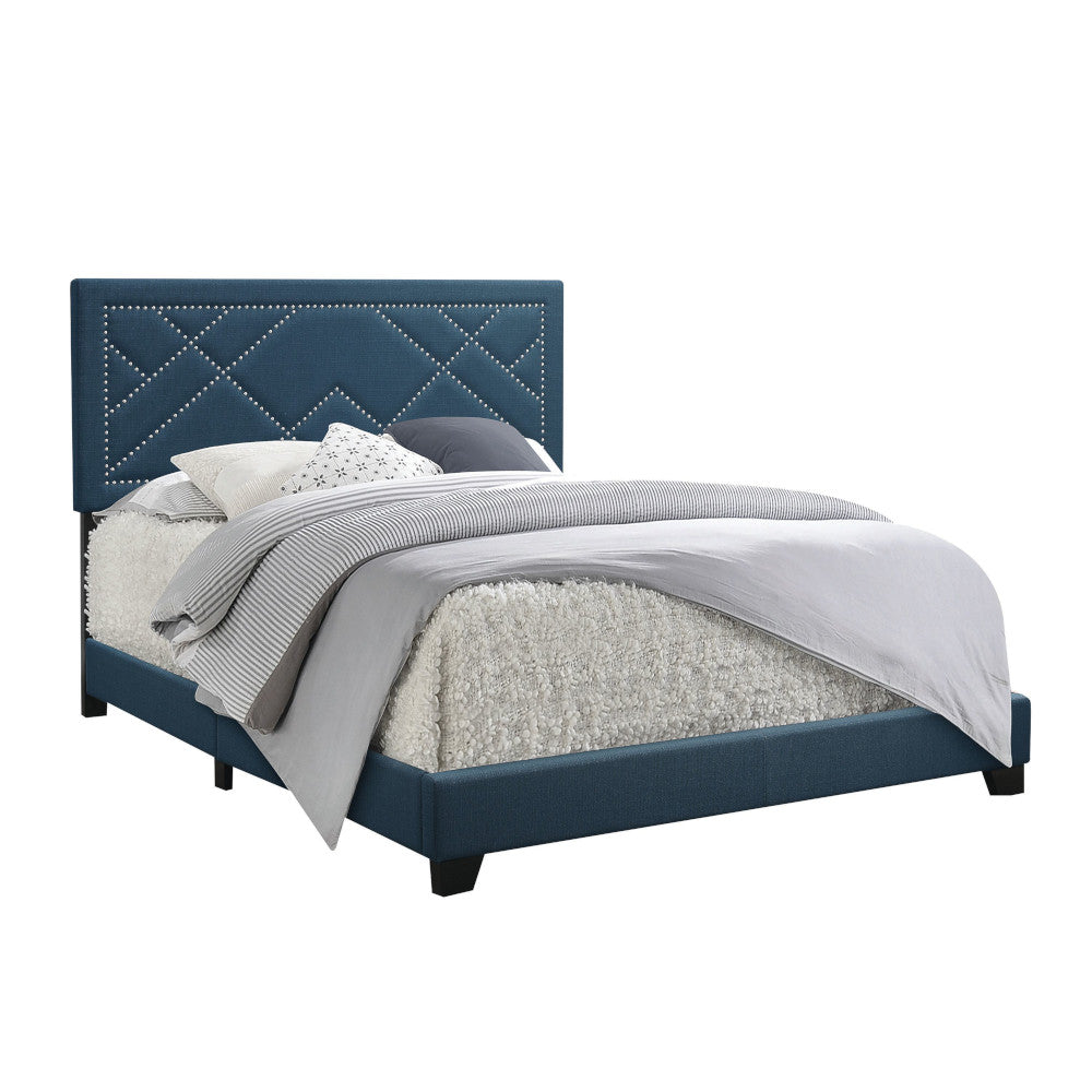 Acme - Ishiko EK Bed 20857EK Dark Teal Linen