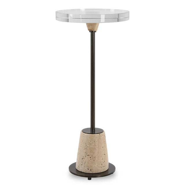 Arthur Crystal Drink Table - White by Uttermost - View 1
