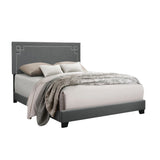 Acme - Ishiko II EK Bed 20907EK Gray Linen