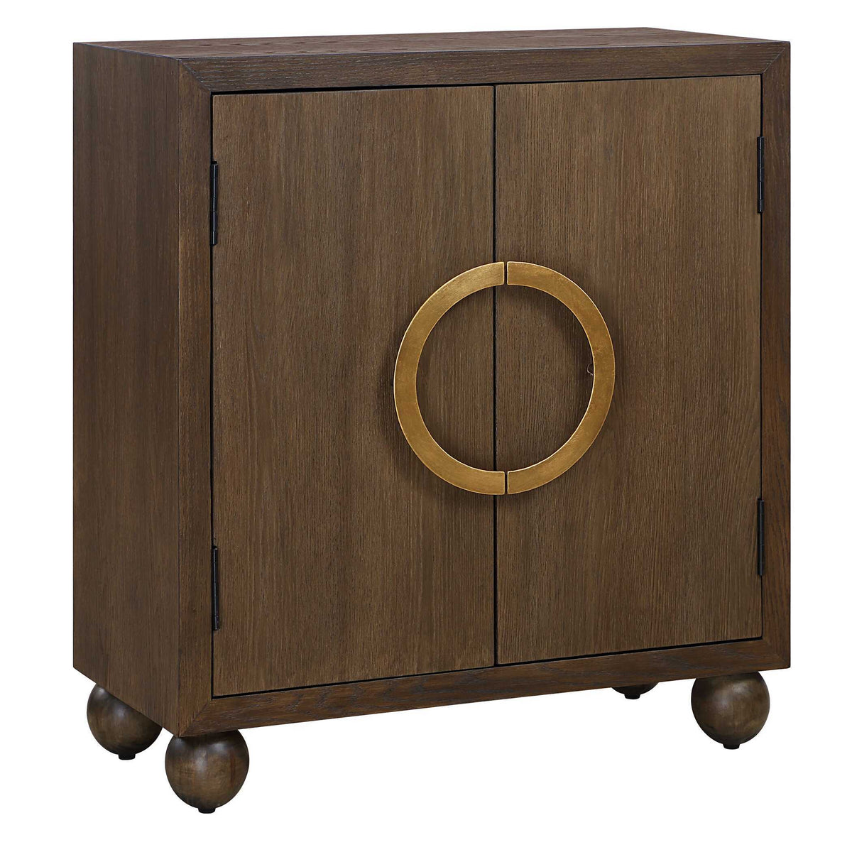 Mayenne 2 Door Wood Cabinet Oak - Dark Brown by Uttermost - View 4