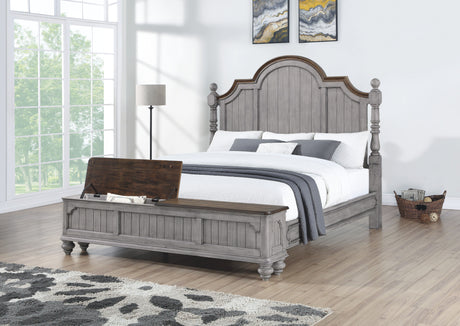 Plymouth King Storage Bed - Gray | Flexsteel