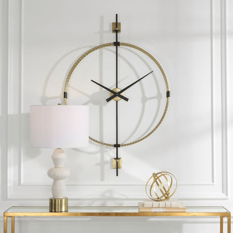 Time Flies Modern Wall Clock - Yellow by Uttermost - View 2