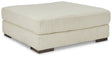 Ashley Ivory Lindyn Oversized Accent Ottoman - Velvet | Home Elegance USA
