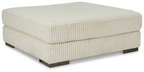 Ashley Ivory Lindyn Oversized Accent Ottoman - Velvet | Home Elegance USA