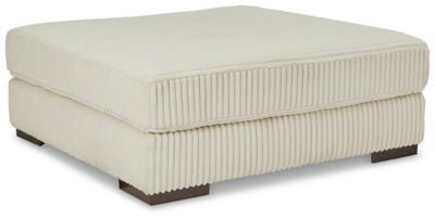 Ashley Ivory Lindyn Oversized Accent Ottoman - Velvet - 2110408 - Home Elegance USA - 1