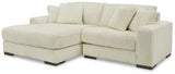 Ashley Ivory Lindyn 21104S3 2 - Piece Sectional with Chaise - Velvet - 21104S3 - Home Elegance USA - 1