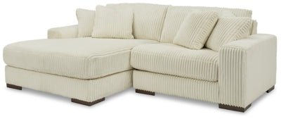 Ashley Ivory Lindyn 21104S3 2 - Piece Sectional with Chaise - Velvet - 21104S3 - Home Elegance USA - 1