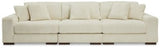 Ashley Ivory Lindyn 21104S14 3 - Piece Sectional Sofa - Velvet | Home Elegance USA