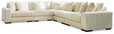 Ashley Ivory Lindyn 21104S5 5 - Piece Sectional - Velvet - 21104S5 - Home Elegance USA - 1