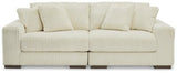 Ashley Ivory Lindyn 21104S1 2 - Piece Sectional Sofa - Velvet - 21104S1 - Home Elegance USA - 1