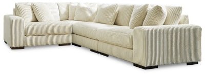 Ashley Ivory Lindyn 21104S8 4 - Piece Sectional - Velvet - 21104S8 - Home Elegance USA - 1