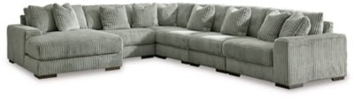 Ashley Fog Lindyn 21105S8 6 - Piece Sectional with Chaise - Velvet | Home Elegance USA