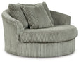 Ashley Fog Lindyn Oversized Swivel Accent Chair - Velvet | Home Elegance USA