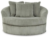 Ashley Fog Lindyn Oversized Swivel Accent Chair 2110521 - Velvet