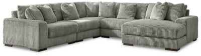 Ashley Fog Lindyn 21105S7 5 - Piece Sectional with Chaise - Velvet - 21105S7 - Home Elegance USA - 1