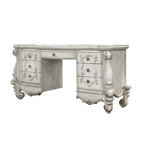 Acme - Versailles Vanity Desk 21137 Bone White Finish