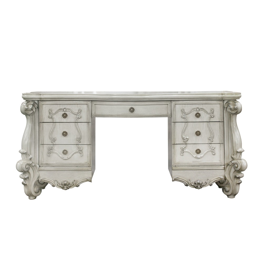 Acme - Versailles Vanity Desk 21137 Bone White Finish