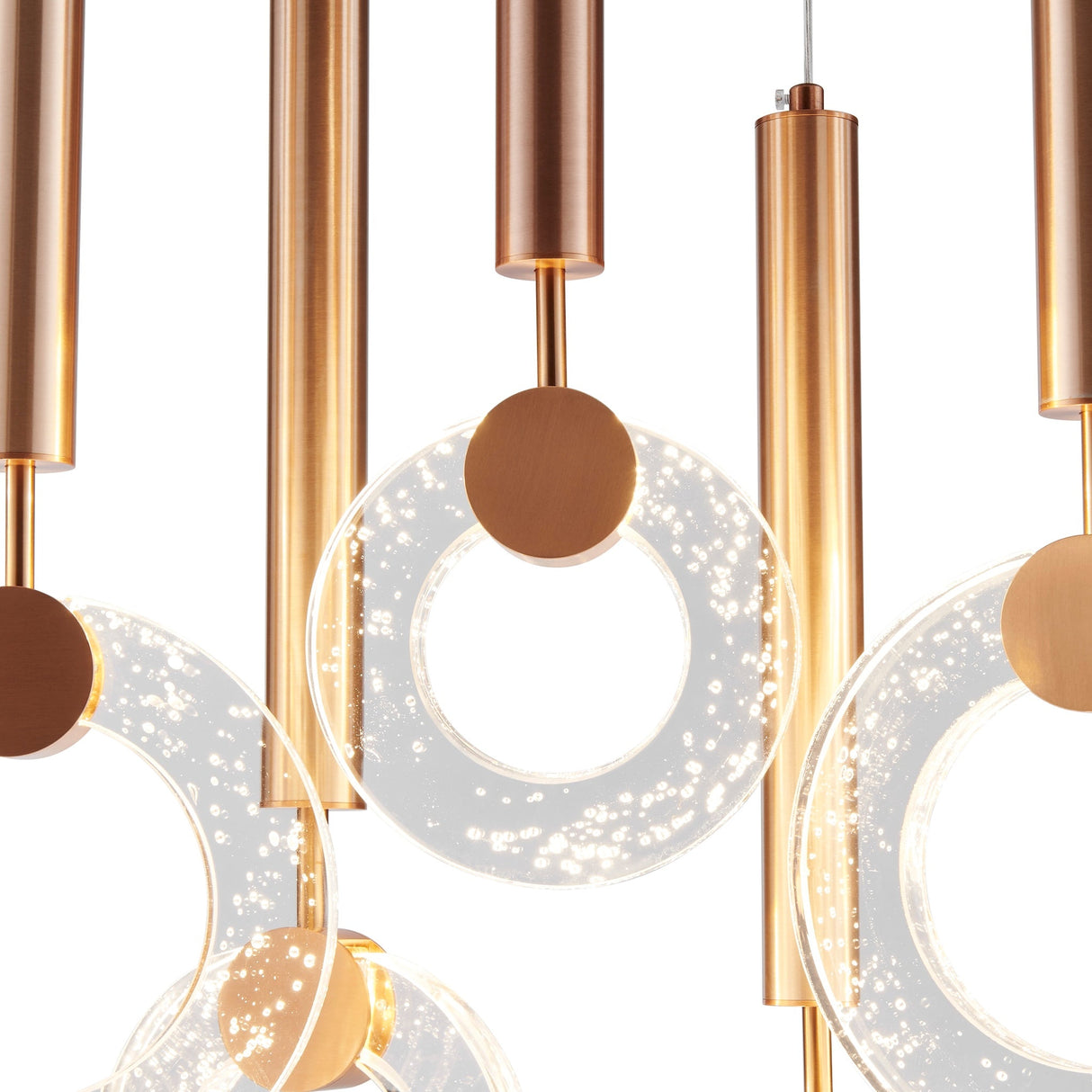 Glitter Rings 10 Heads Chandelier // Bronze  | Finesse - Home Elegance USA