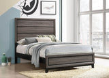 Full Bed - Watson Wood Full Panel Bed Grey Oak