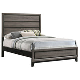 Full Bed - Watson Wood Full Panel Bed Grey Oak