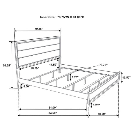 Eastern King Bed 4 Pc Set - Watson 4-piece Eastern King Bedroom Set Grey Oak
