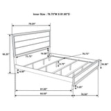 Eastern King Bed - Watson Wood Eastern King Panel Bed Grey Oak