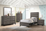 Twin Bed 5 Pc Set - Watson 5-piece Twin Bedroom Set Grey Oak