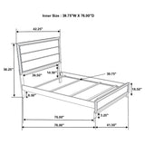 Twin Bed - Watson Wood Twin Panel Bed Grey Oak