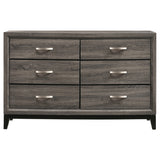 Dresser - Watson 6-drawer Dresser Grey Oak and Black