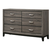 Dresser - Watson 6-drawer Dresser Grey Oak and Black