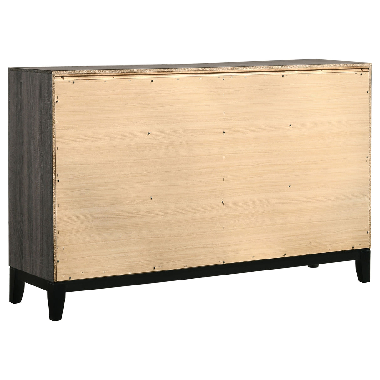 Dresser - Watson 6-drawer Dresser Grey Oak and Black