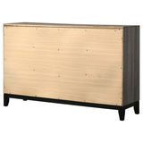 Dresser - Watson 6-drawer Dresser Grey Oak and Black