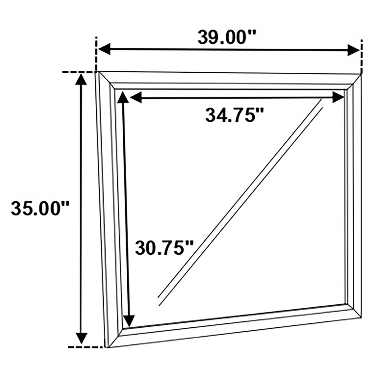 Dresser Mirror - Watson Dresser Mirror Grey Oak