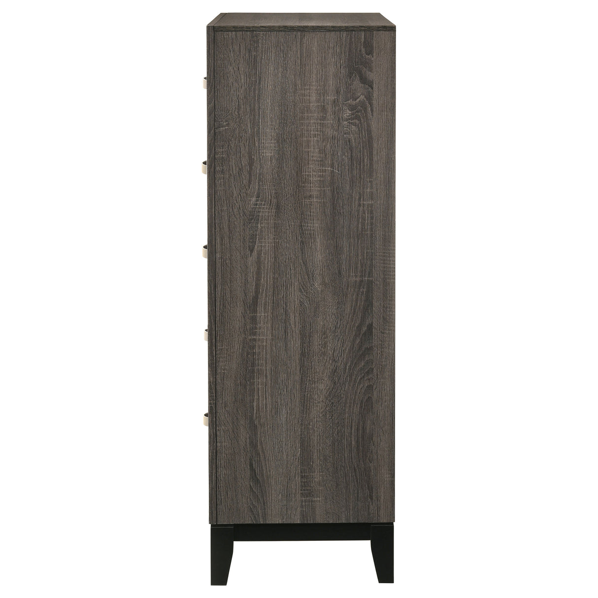 Chest - Watson 5-drawer Chest Grey Oak and Black