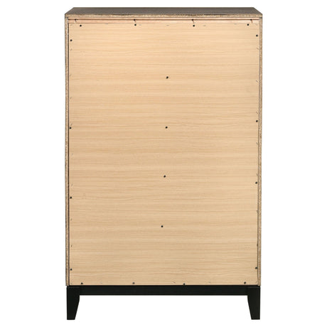 Chest - Watson 5-drawer Chest Grey Oak and Black