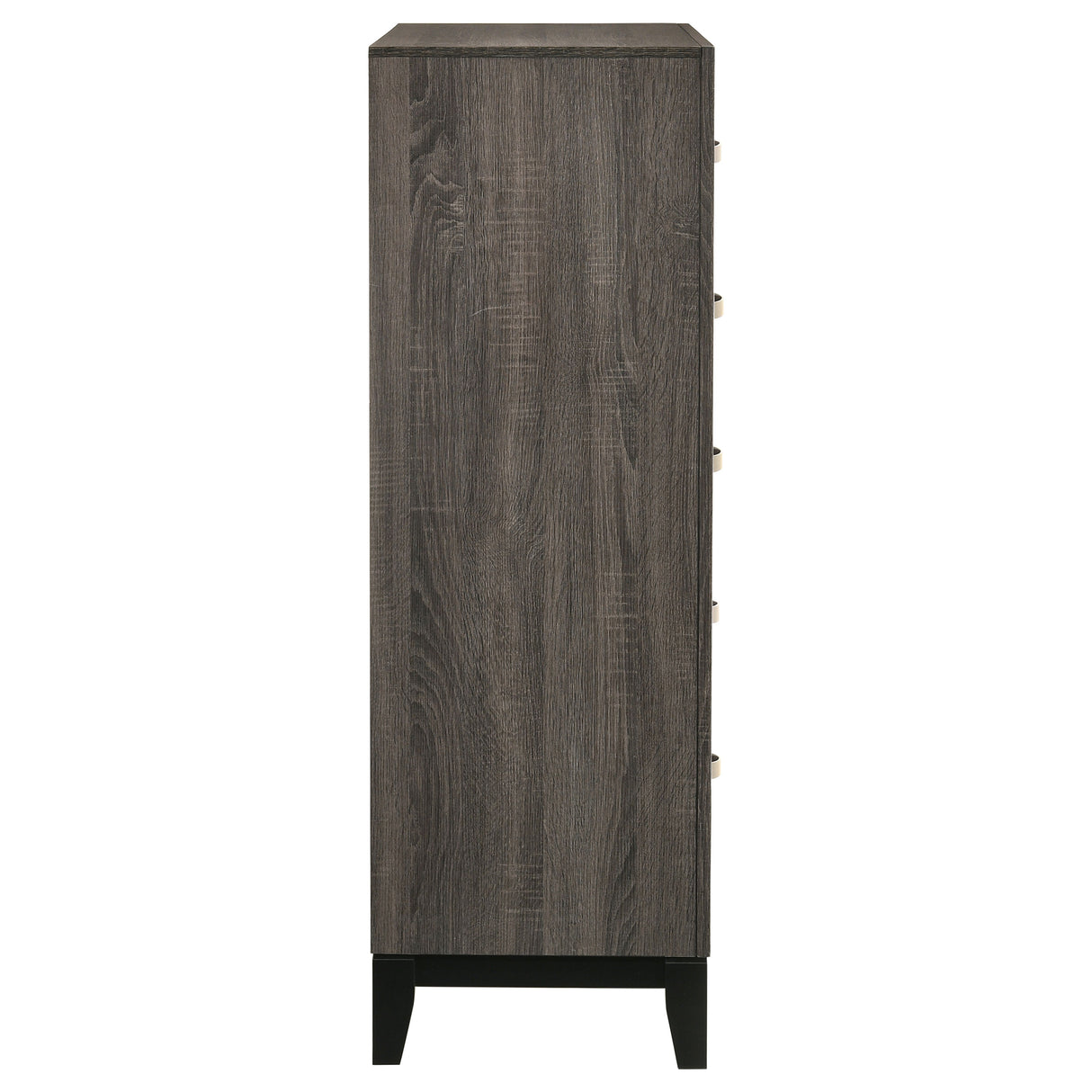 Chest - Watson 5-drawer Chest Grey Oak and Black