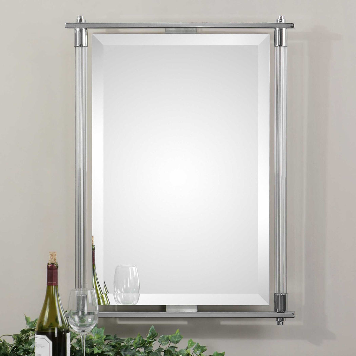 Adara Vanity Mirror - Silver by Uttermost - View 3