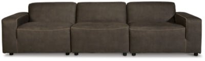 Ashley Gunmetal Allena 21301S2 3 - Piece Sectional Sofa - Faux Leather - 21301S2 - Home Elegance USA - 1