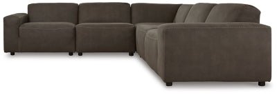 Ashley Gunmetal Allena 21301S3 5 - Piece Sectional - Faux Leather - 21301S3 - Home Elegance USA - 1