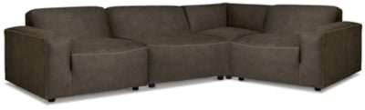 Ashley Gunmetal Allena 21301S4 4 - Piece Sectional - Faux Leather - 21301S4 - Home Elegance USA - 1