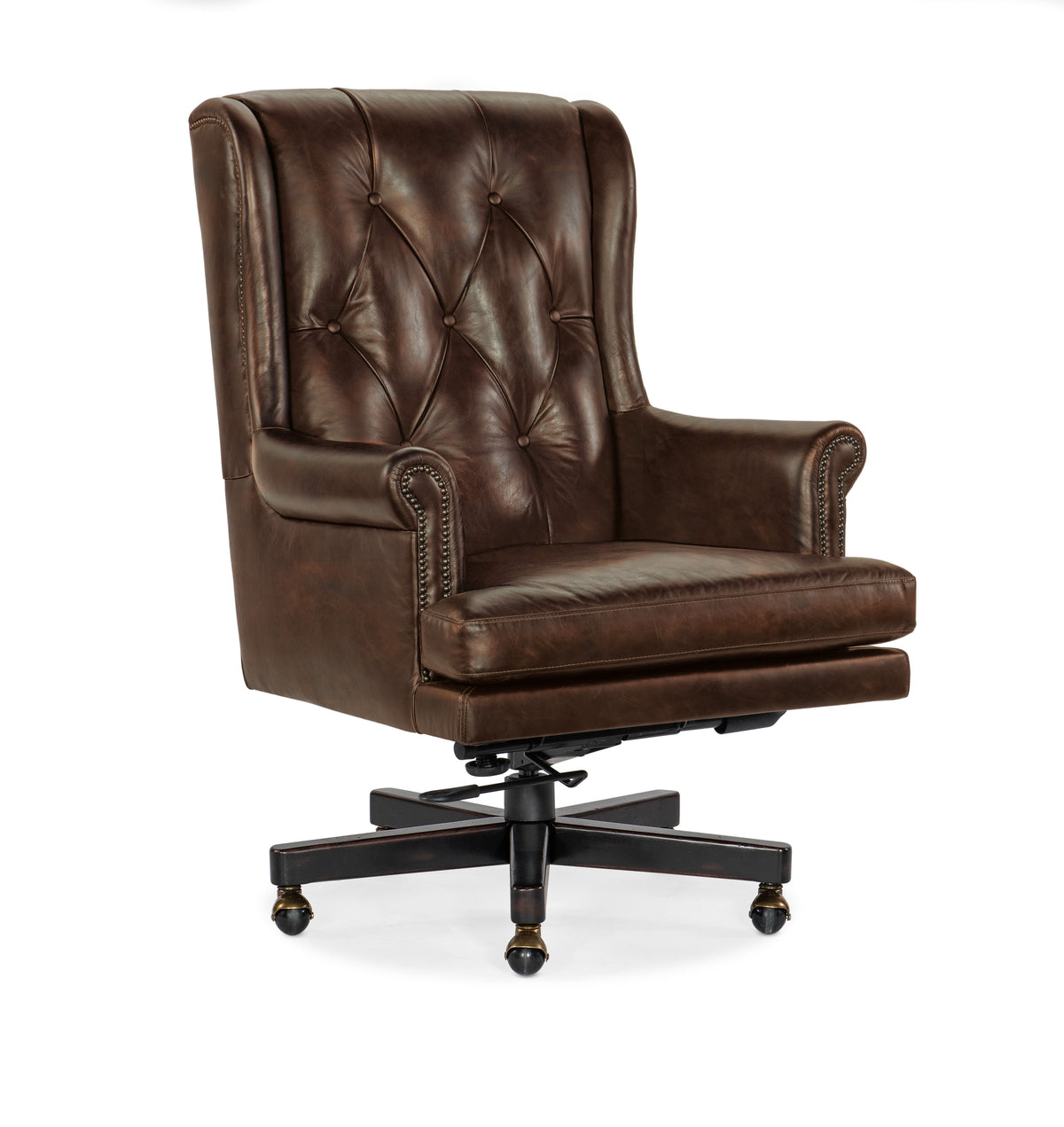 Charleston Executive Swivel Tilt Chair - Dark Brown by Hooker Furniture - View 1