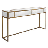 Reflect Mirrored Console Table - White / Yellow by Uttermost - View 4