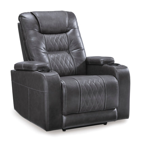 Ashley Gray Composer PWR Recliner/ADJ Headrest - Faux Leather - 2150613 - Home Elegance USA - 2