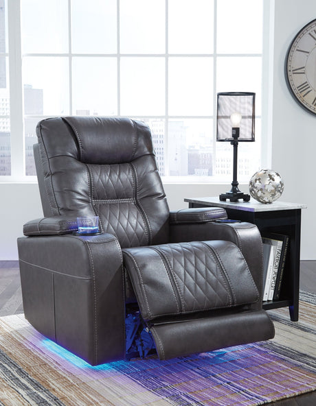 Ashley Gray Composer PWR Recliner/ADJ Headrest - Faux Leather - 2150613 - Home Elegance USA - 8