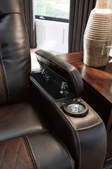 Power Recliner Composer  - Brown Leather | Ashley