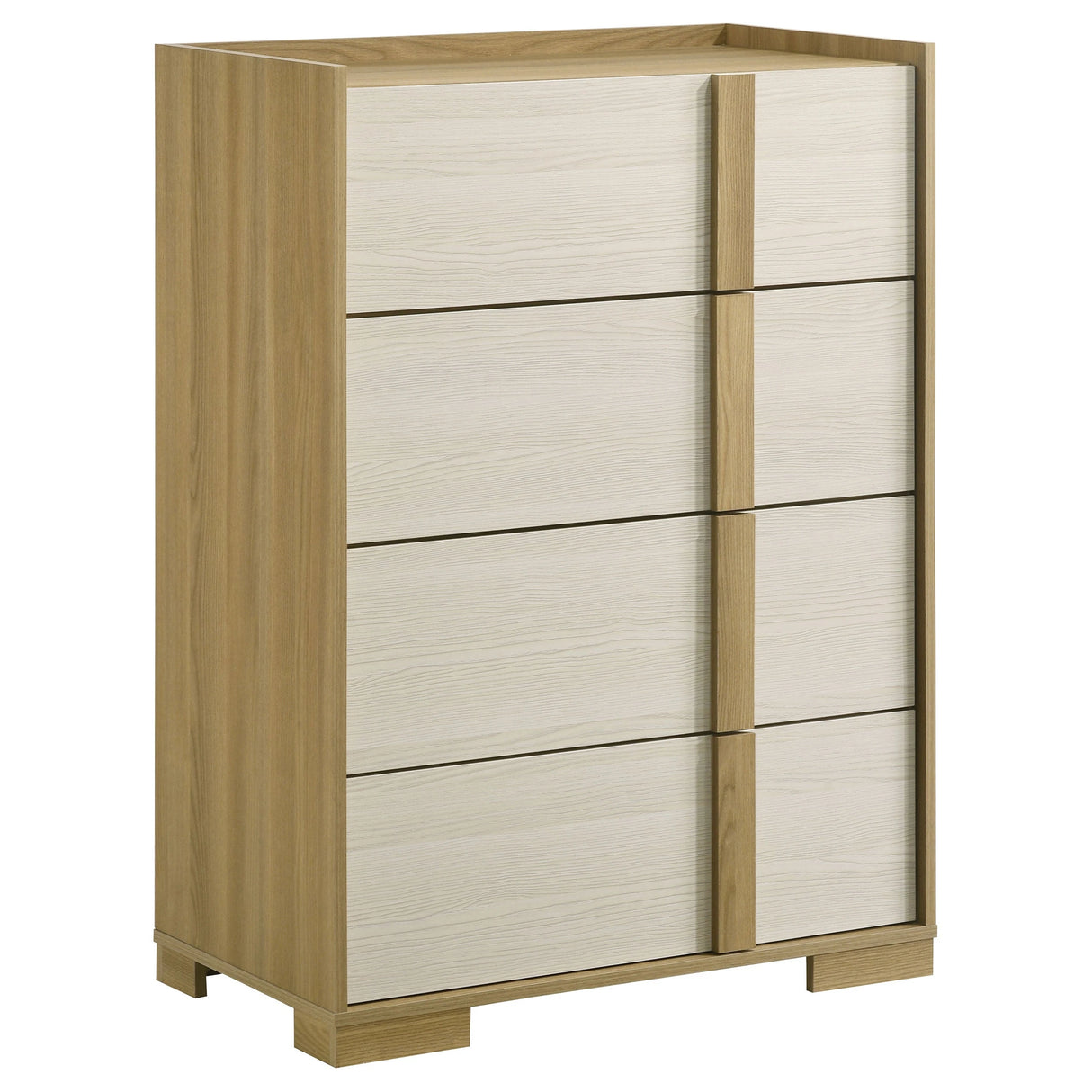 Hyland 5‑Piece Eastern King Bedroom Set in Natural Wood with LED Lighting – Modern Coastal | Coaster Furniture - sold by Home Elegance USA