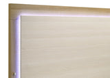 Hyland 5‑Piece Eastern King Bedroom Set in Natural Wood with LED Lighting – Modern Coastal | Coaster Furniture - sold by Home Elegance USA