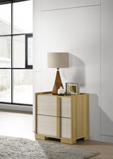Hyland 2-drawer Nightstand Bedside Table Natural - Home Elegance USA